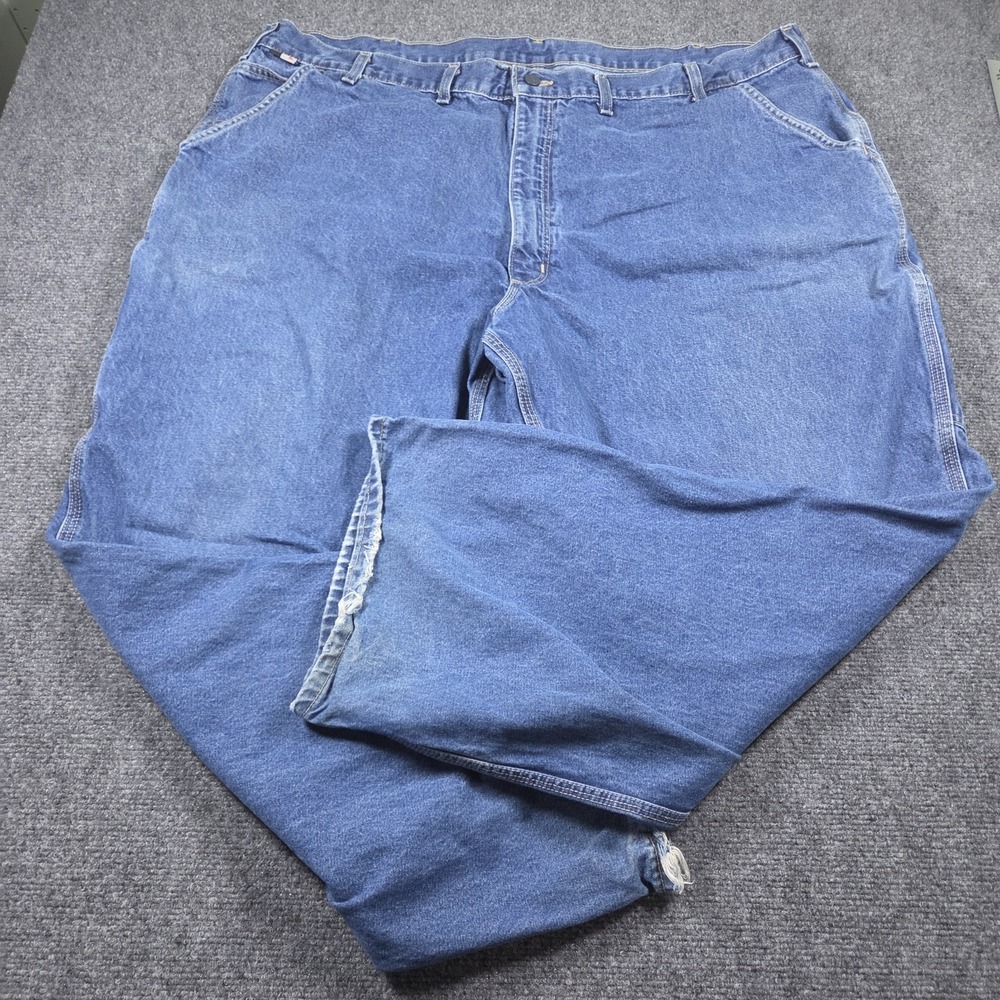 Carhartt FR Flame Resistant Blue Denim Cotton Work Pants 48x30 (Fit 44x29)